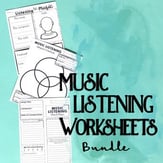 Music Listening Worksheet Bundle Digital Resources